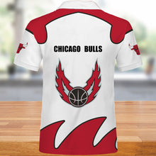 Load image into Gallery viewer, Chicago Bulls Polo 3D Shirts Summer gift for fans NBA