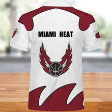 Load image into Gallery viewer, Miami Heat Polo 3D Shirts Summer gift for fans NBA