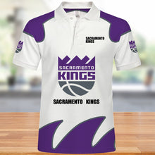 Load image into Gallery viewer, Sacramento Kings Polo 3D Shirts Summer gift for fans NBA