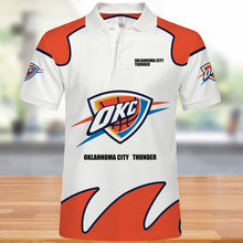 Load image into Gallery viewer, Oklahoma City Thunder Polo 3D Shirts Summer gift for fans NBA
