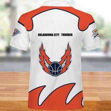 Load image into Gallery viewer, Oklahoma City Thunder Polo 3D Shirts Summer gift for fans NBA