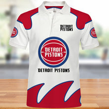Load image into Gallery viewer, Detroit Pistons Polo 3D Shirts Summer gift for fans NBA
