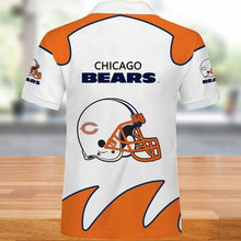 Load image into Gallery viewer, Chicago Bears Men's Polo Shirts White 3D Shirts Print Full Gift For Fans NFL