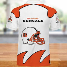 Load image into Gallery viewer, Cincinnati Bengals Polo Shirts White 3D Shirts Print Full Gift For Fans NFL