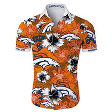 Load image into Gallery viewer, Denver Broncos Hawaiian 3D Shirt Tropical Flower Short Sleeve Slim Fit Body-NFL