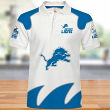 Load image into Gallery viewer, Detroit Lions Polo Shirts White For Men 3D Shirts Print Full Gift For Fans NFL