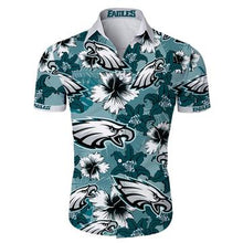Load image into Gallery viewer, Hawaiian Shirt Men Philadelphia Eagles 3D Shirt Print Full Flower Haiwaiian Short Sleeve Slim Fit Body Gift for fans NFL