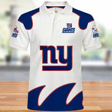 Load image into Gallery viewer, New York Giants Polo Shirts White 3D Shirts Print Full Gift For Fans NFL