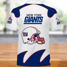 Load image into Gallery viewer, New York Giants Polo Shirts White 3D Shirts Print Full Gift For Fans NFL