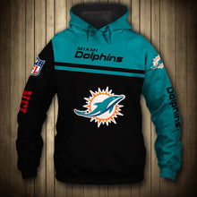 Load image into Gallery viewer, N.F.L.MIAMI-DOLPHINS-TEAM-PULLOVER-HOODIES/NICE-CUSTOM-3D-GRAPHIC-PRINTED-DOUBLE-SIDED-ALL-OVER-GRAPHIC-DOLPHINS-LOGOS & OFFICIAL-DOLPHINS-TEAM-COLORS/WARM-PREMIUM-OFFICIAL-N.F.L.DOLPHINS-TEAM-PULLOVER-GAME-DAY-HOODIES