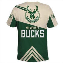 Load image into Gallery viewer, Cheap Price NBA Basketball Milwaukee Bucks Men's T-shirt 3D Short Sleeve O Neck