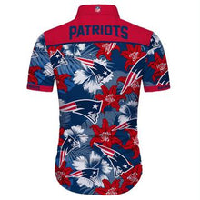 Load image into Gallery viewer, New England Patriots Hawaiian 3D Shirt  Print Full Tropical Flower Short Sleeve Slim Fit Body- NFL

