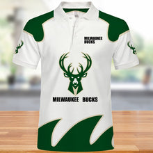 Load image into Gallery viewer, Milwaukee Bucks Polo Shirts Summer gift for fans NBA

