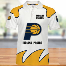 Load image into Gallery viewer, Indiana Pacers Polo 3D Shirts Summer gift for fans NBA
