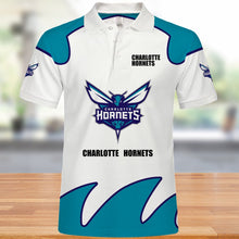 Load image into Gallery viewer, Charlotte Hornets Polo 3D Shirts Summer gift for fans NBA
