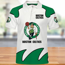 Load image into Gallery viewer, Boston Celtics Polo 3D Shirts Summer gift for fans NBA
