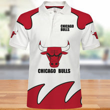 Load image into Gallery viewer, Chicago Bulls Polo 3D Shirts Summer gift for fans NBA
