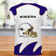 Load image into Gallery viewer, Baltimore Ravens Polo 3D Shirts Print Full  Cheap for Fans NFL
