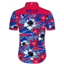 Load image into Gallery viewer, Buffalo Bills Hawaiian 3D Shirt Tropical Flower Short Sleeve Slim Fit Body - NFL
