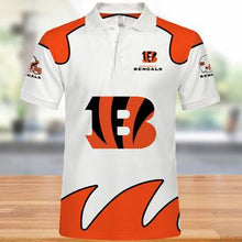 Load image into Gallery viewer, Cincinnati Bengals Polo Shirts White 3D Shirts Print Full Gift For Fans NFL
