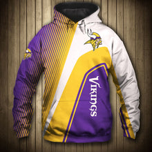 Load image into Gallery viewer, N.F.L.MINNESOTA-VIKINGS-PULLOVER-HOODIES/3D-CUSTOM-VIKINGS-LOGOS &amp; OFFICIAL-VIKINGS-TEAM-COLORS/NICE-3D-DETAILED-GRAPHIC-PRINTED-DOUBLE-SIDED/ALL-OVER-ENTIRE-HOODIE-PRINTED-DESIGN/TRENDY-WARM-PREMIUM-N.F.L.VIKINGS-FANS-PULLOVER-HOODIES
