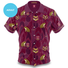 Load image into Gallery viewer, QLD Maroons Adult 3D Hawaiian t Shirt NRL Professional Australian Football League Football team Football team NRL
