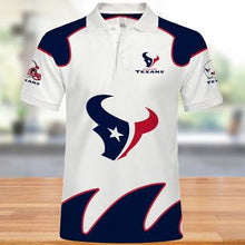 Load image into Gallery viewer, Houston Texans Polo Shirts White 3D Shirts Print Full New style 2020- NFL
