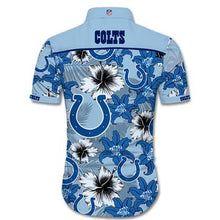 Load image into Gallery viewer, Indianapolis Colts Hawaiian 3D Shirt Tropical Flower Short Sleeve Slim Fit Body-NFL
