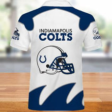 Load image into Gallery viewer, Indianapolis Colts Polo 3D Shirts White Print Full Gift For Fans NFL
