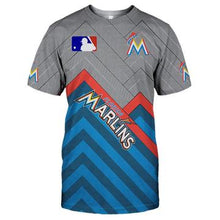 Load image into Gallery viewer, MLB T shirts 3D Miami Marlins T shirts O Neck Cheap For Fans
