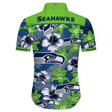 Load image into Gallery viewer, Seattle Seahawks Hawaiian Shirt Tropical Flower Short Sleeve Slim Fit Body Gift for Fans
