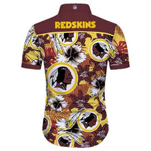 Load image into Gallery viewer, Washington Redskins Hawaiian 3D Shirt Tropical Flower Short Sleeve Slim Fit Body-NFL
