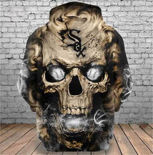 Load image into Gallery viewer, Chicago White Sox Skull 3D Hoodie Sweatshirt Jacket Pullover
